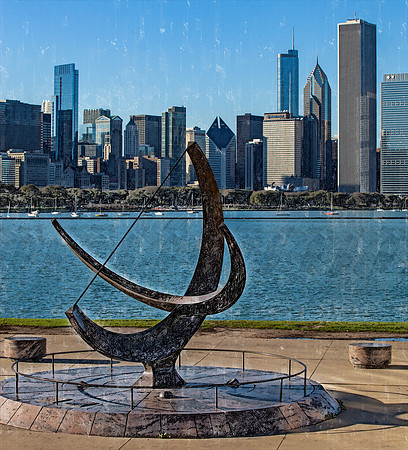 Sundial, Chicago (Photosketch)