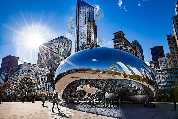 At the Bean (Photosketch)